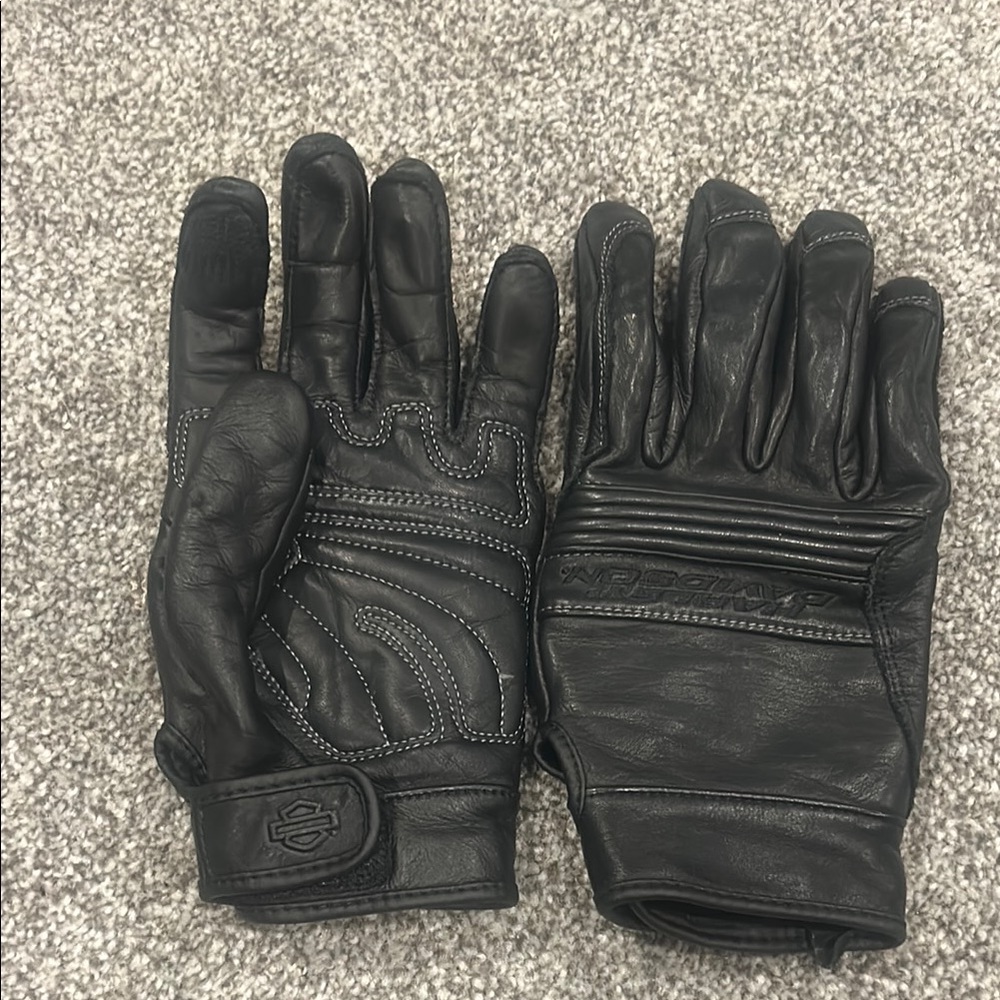 Harley-Davidson Tailgater Premium Black Riding Gloves. Size Large.